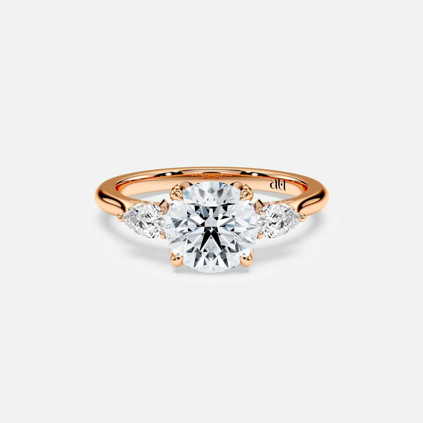 Round - Silver (Rose Gold)