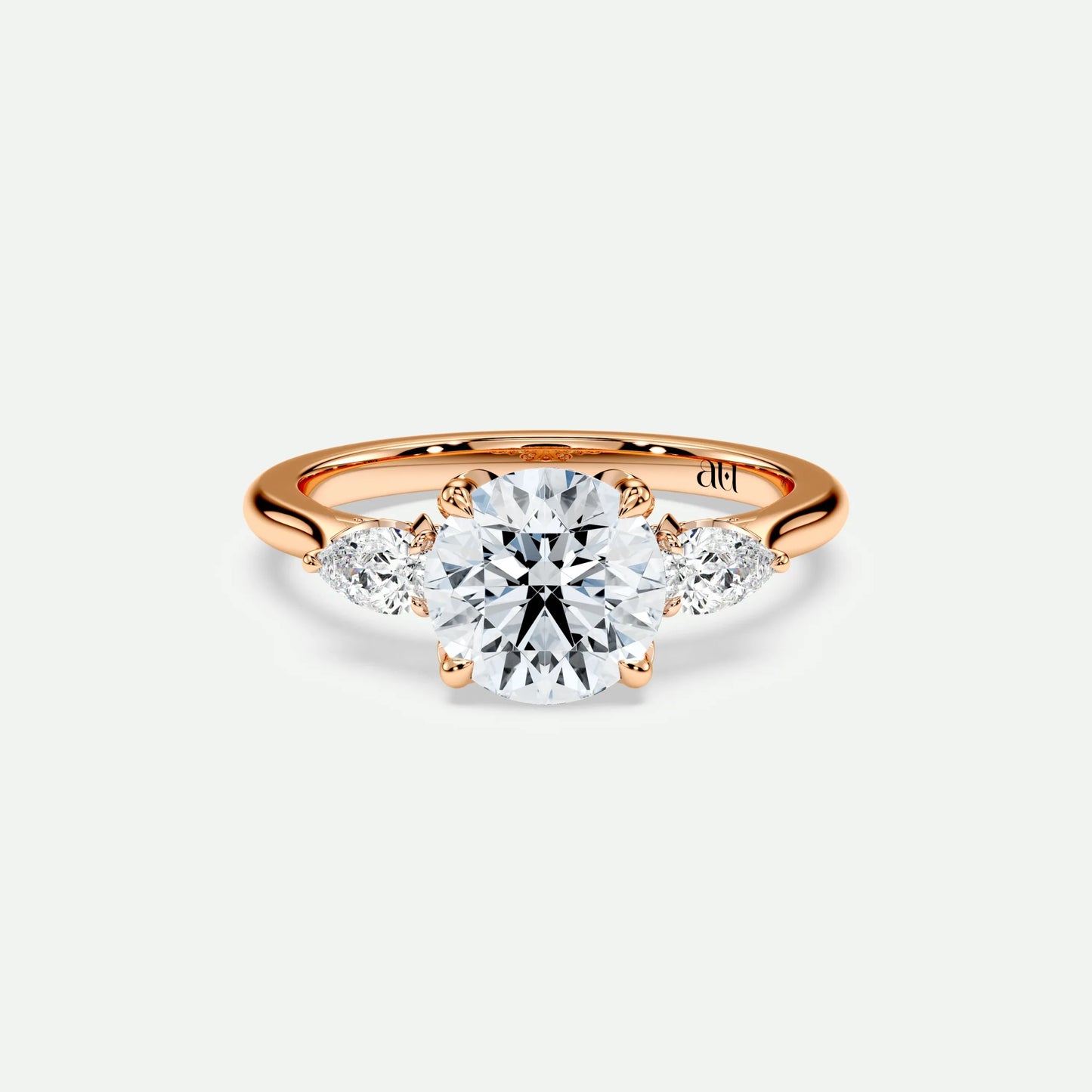 Round - Silver (Rose Gold)