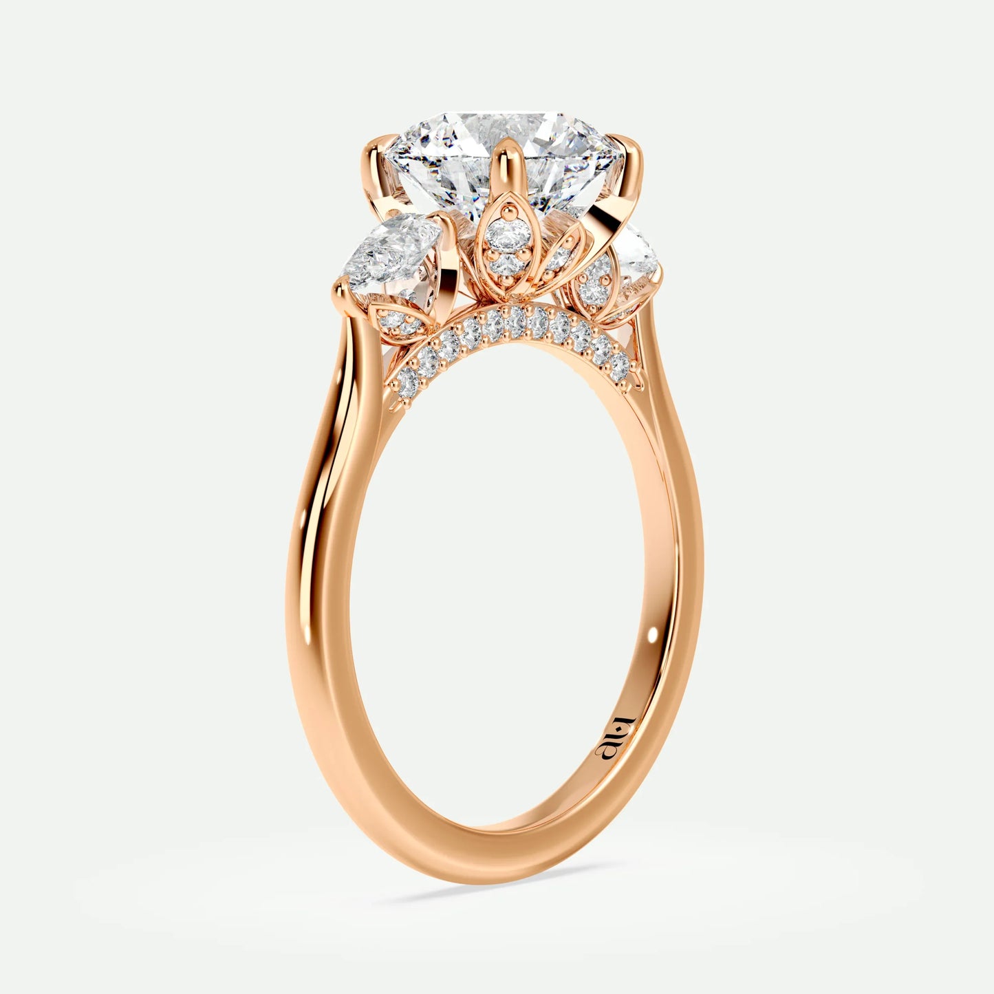 Round - Silver (Rose Gold)