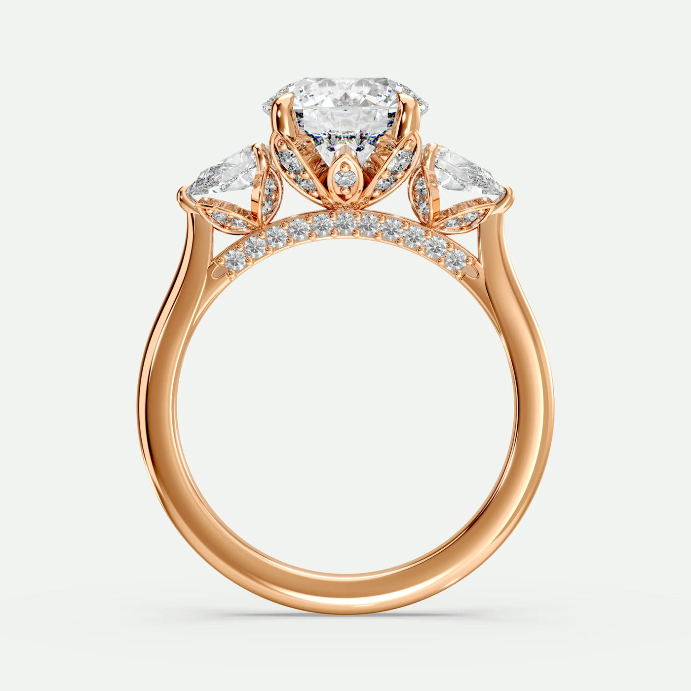 Round - Silver (Rose Gold)