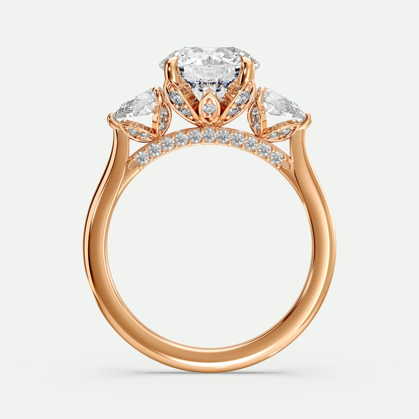 Round - Silver (Rose Gold)