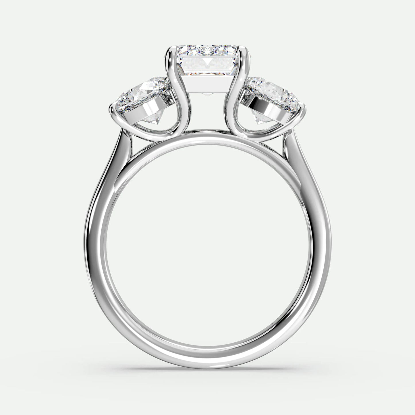 Emerald - Silver (White Gold)