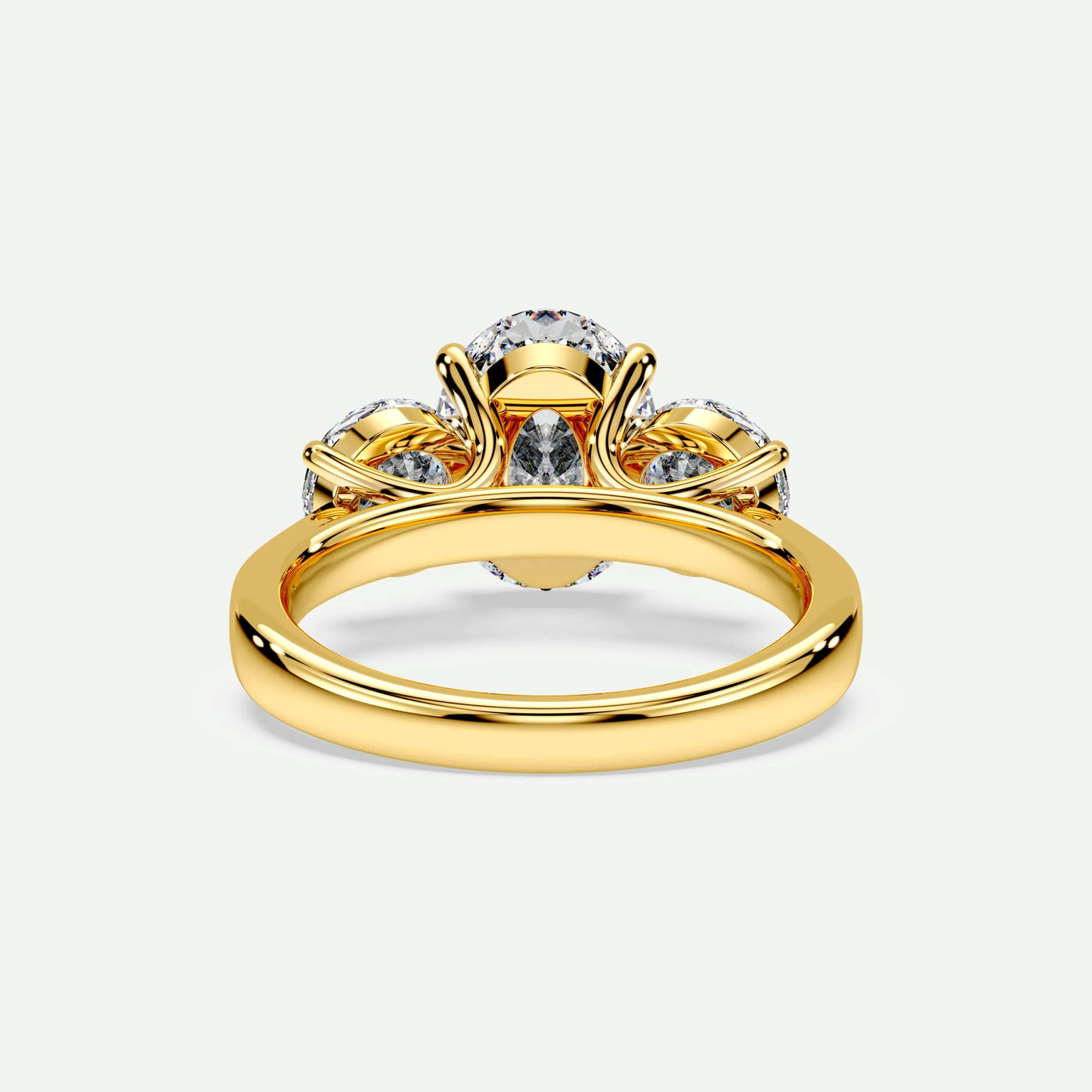 Oval - Silver (Yellow Gold)