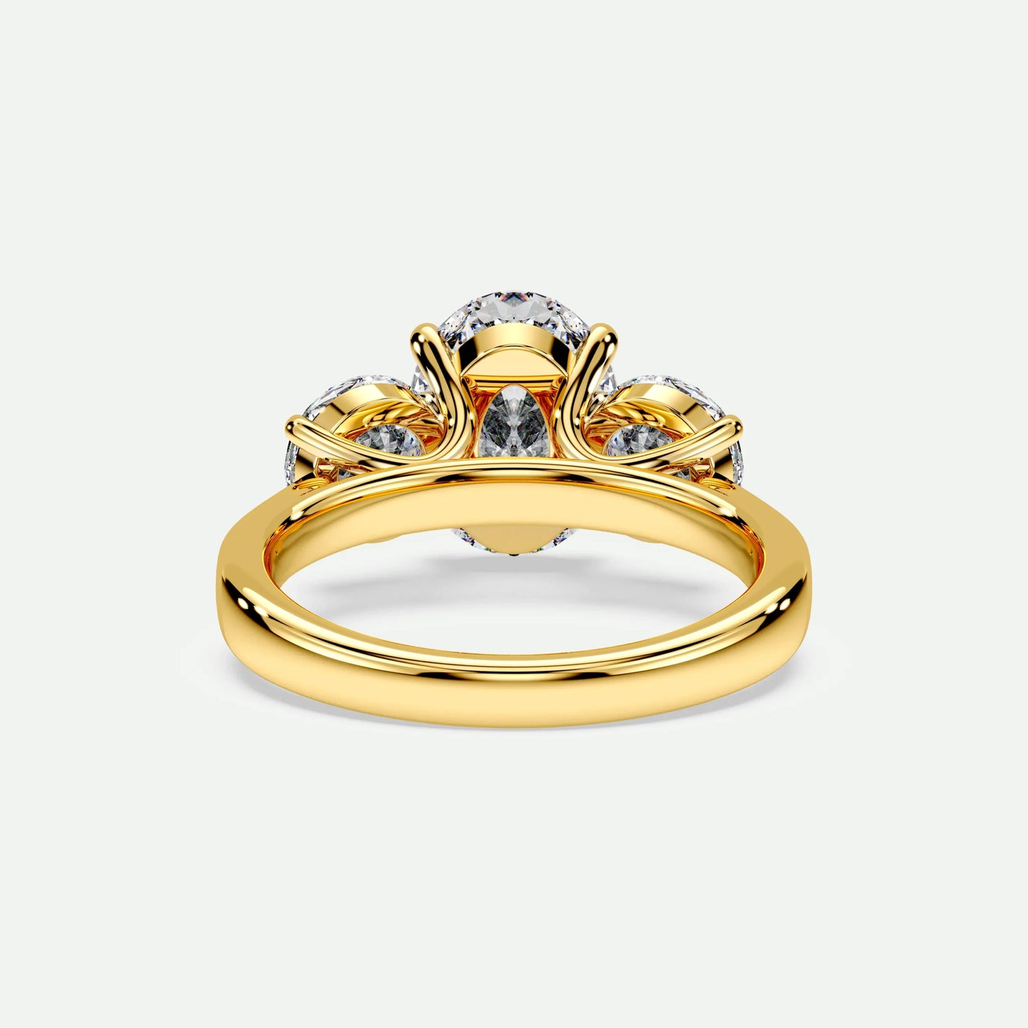 Oval - Silver (Yellow Gold)
