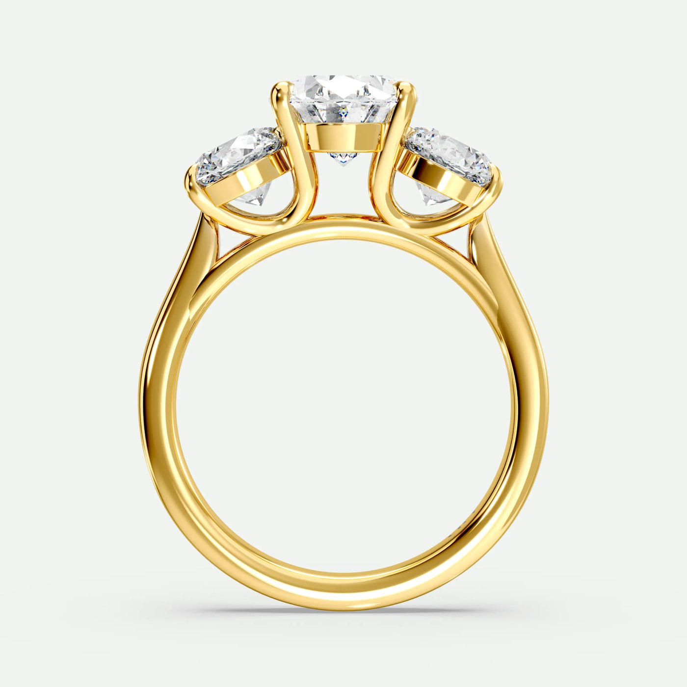 Oval - Silver (Yellow Gold)