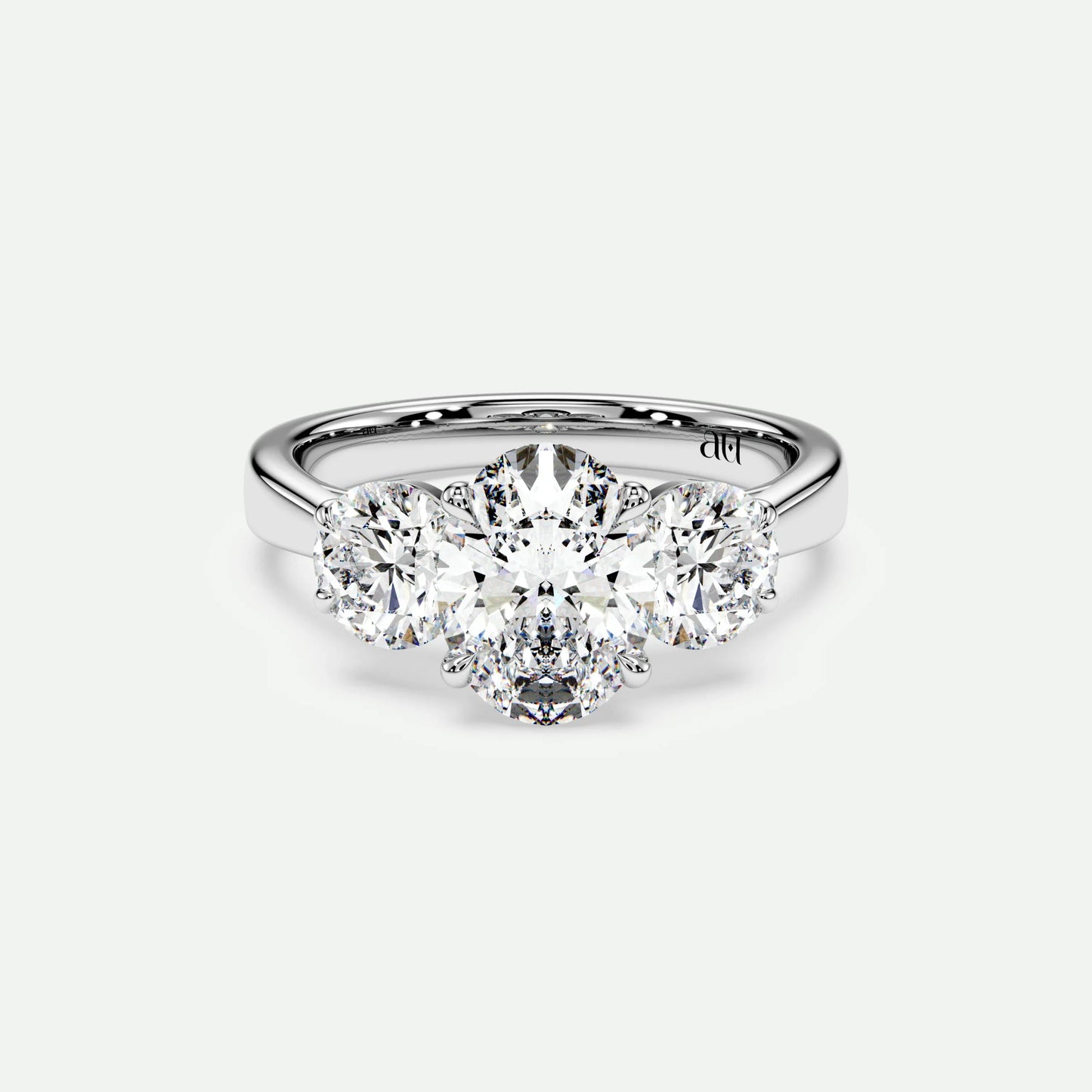 Oval - Silver (White Gold)