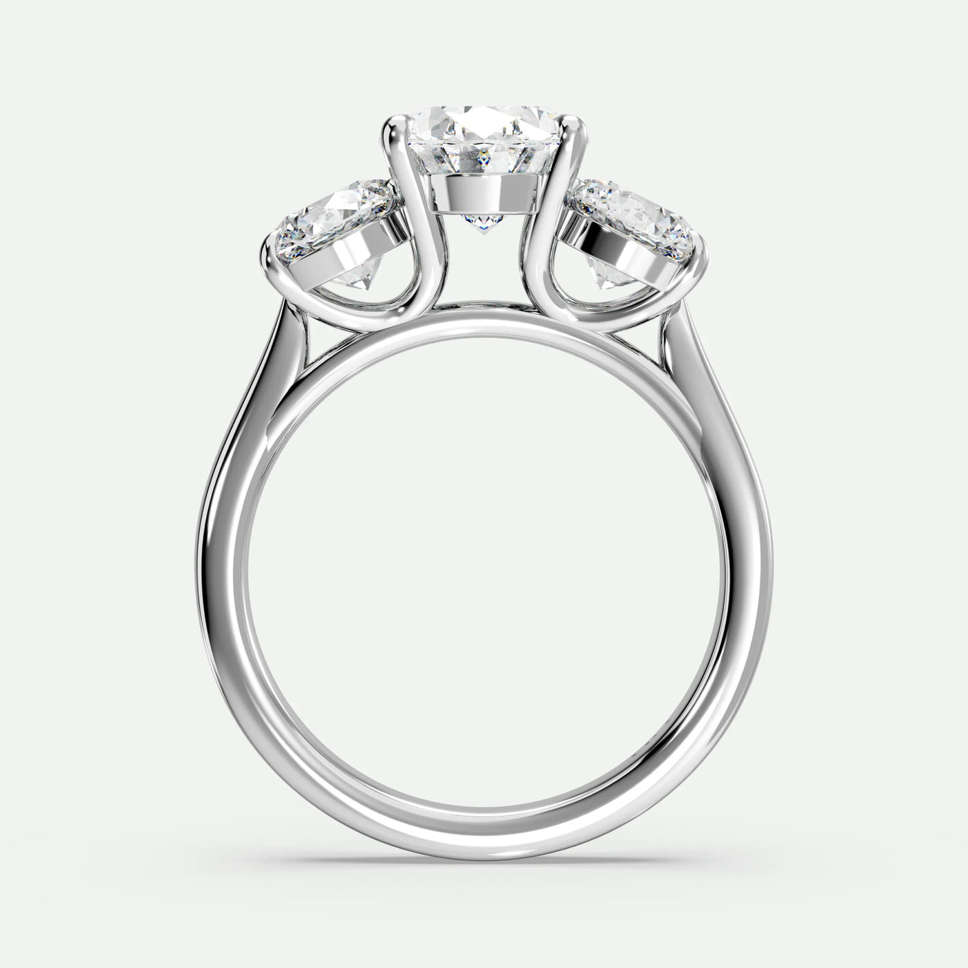 Oval - Silver (White Gold)
