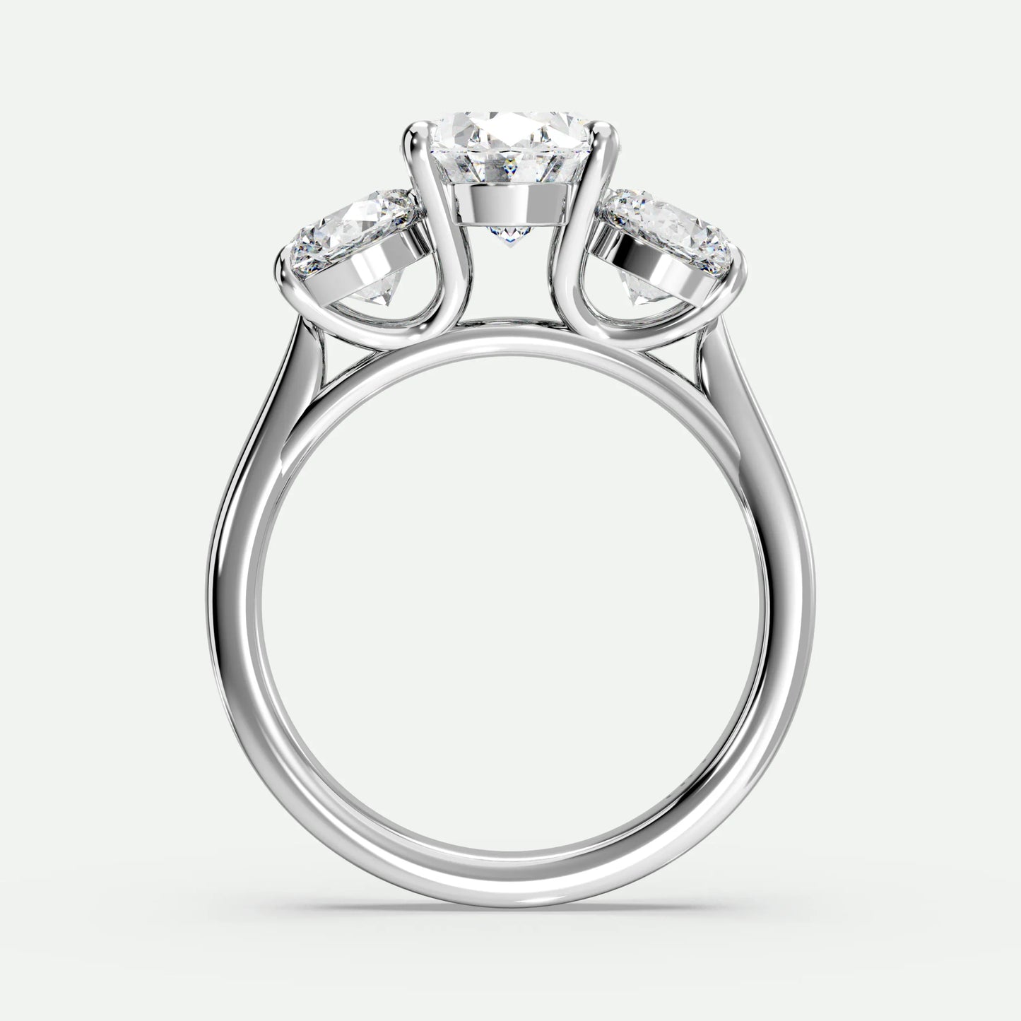 Oval - Silver (White Gold)
