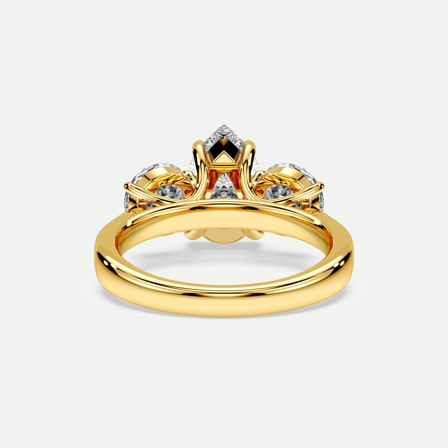 Pear - Silver (Yellow Gold)