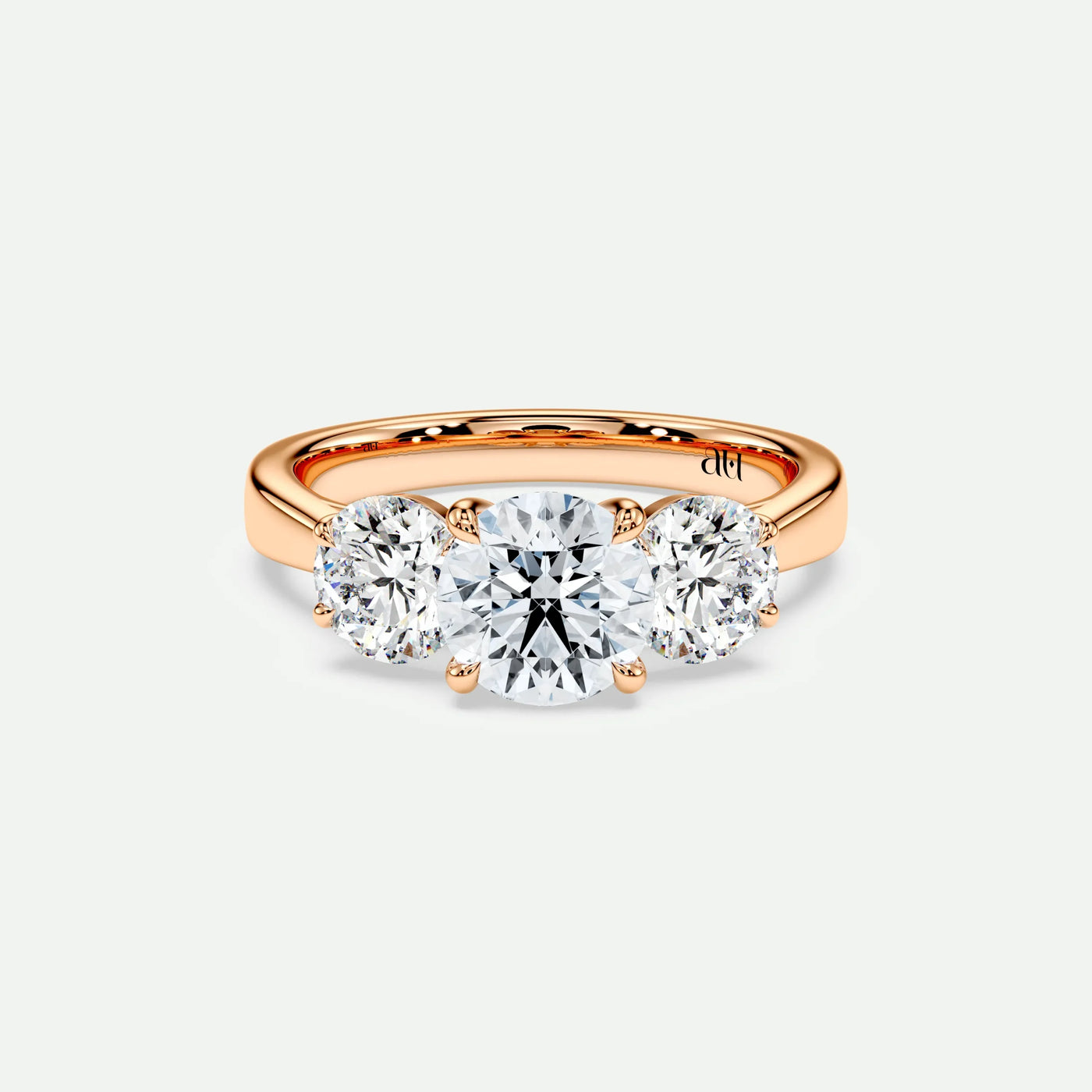 Round - Silver (Rose Gold)
