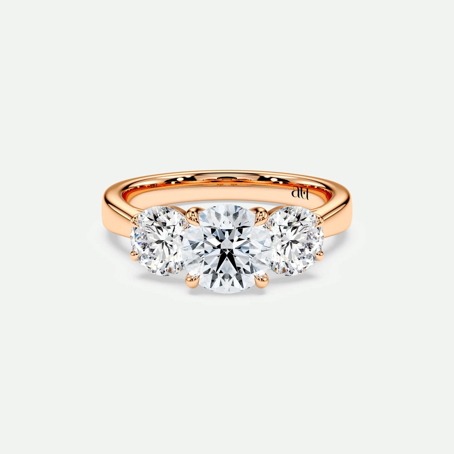Round - Silver (Rose Gold)
