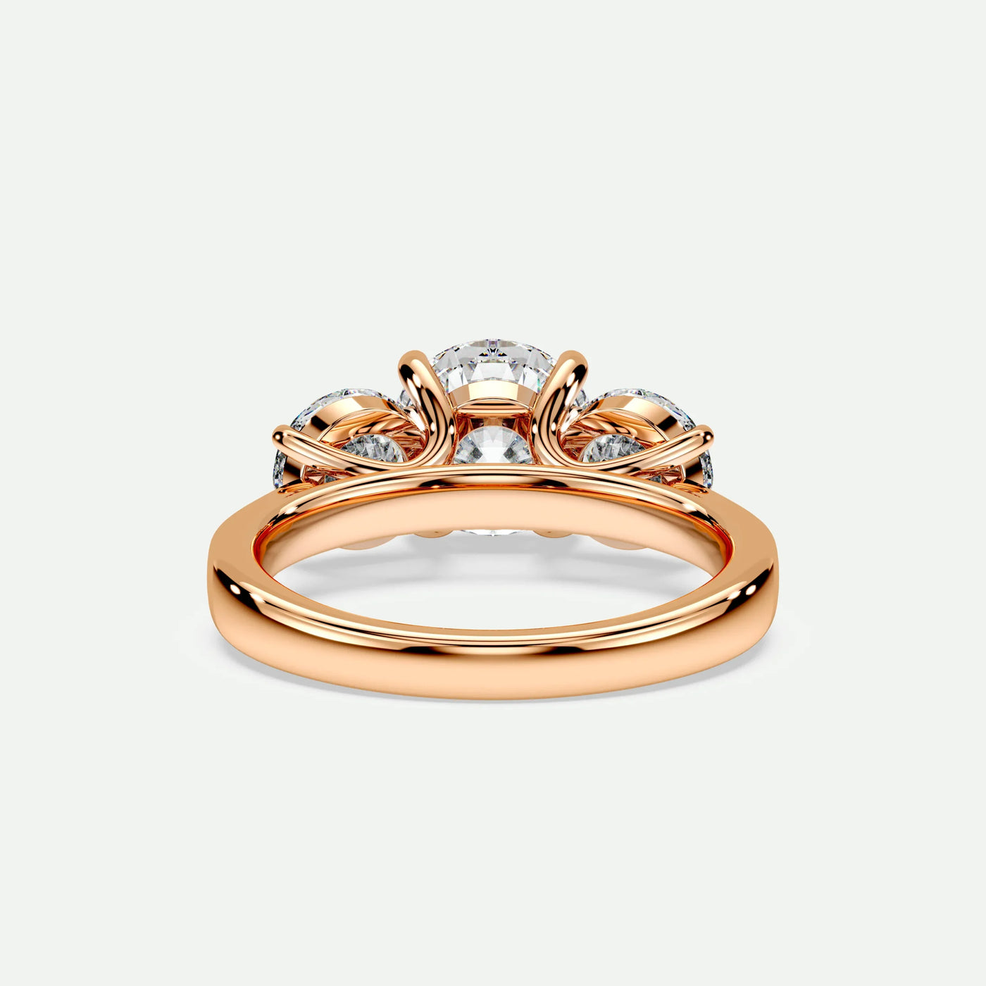 Round - Silver (Rose Gold)
