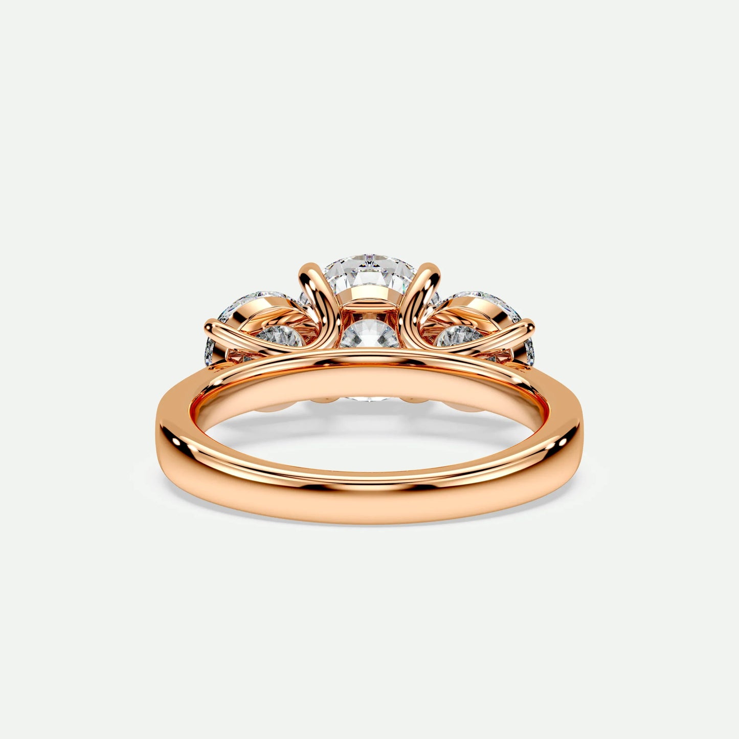 Round - Silver (Rose Gold)
