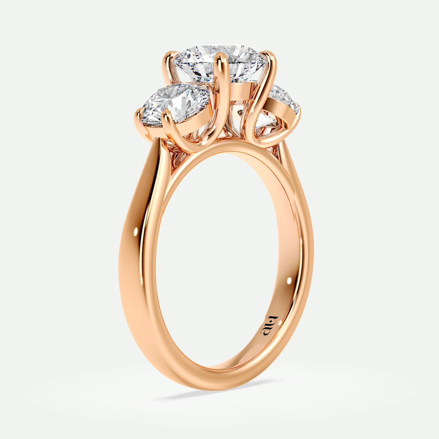Round - Silver (Rose Gold)
