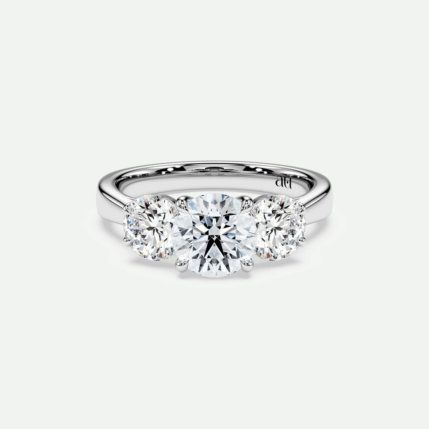 Round - Silver (White Gold)
