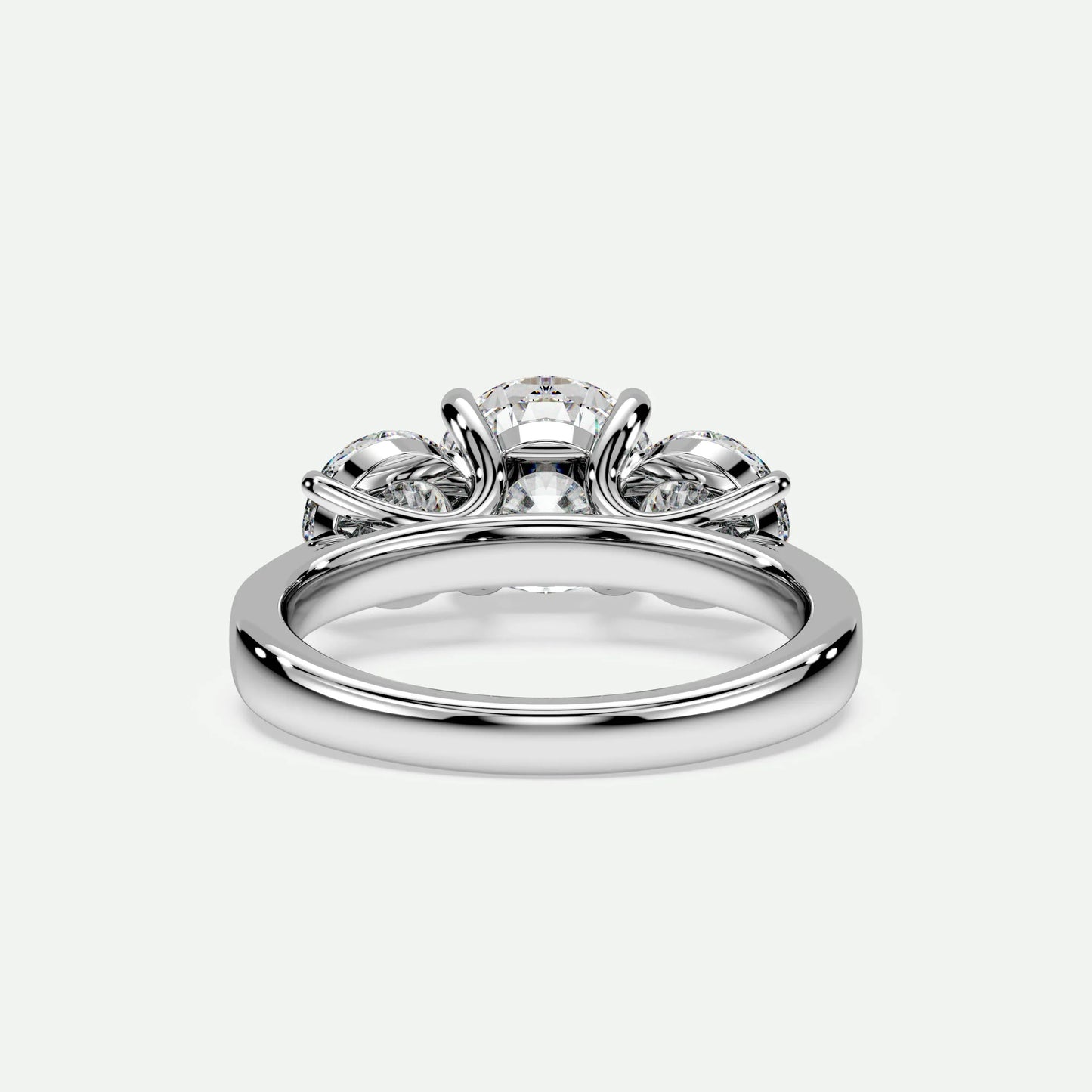 Round - Silver (White Gold)
