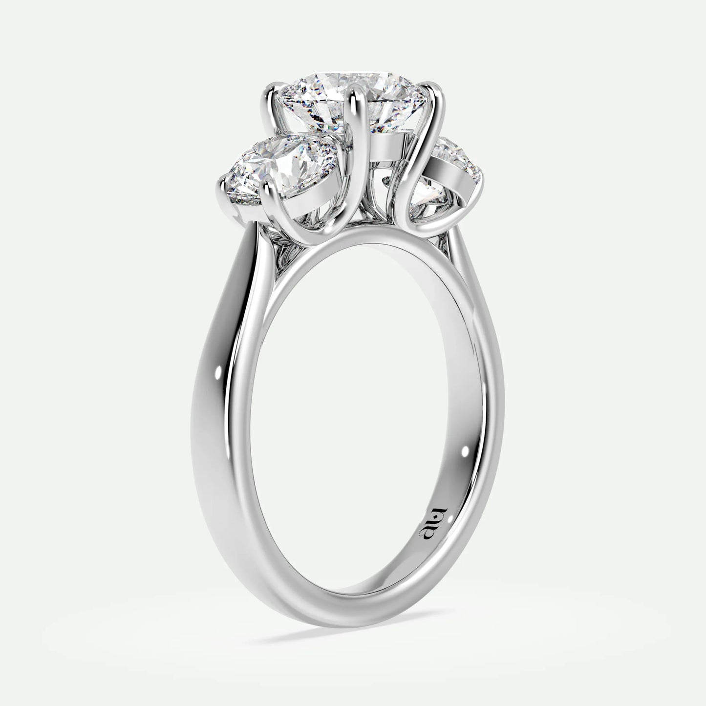 Round - Silver (White Gold)
