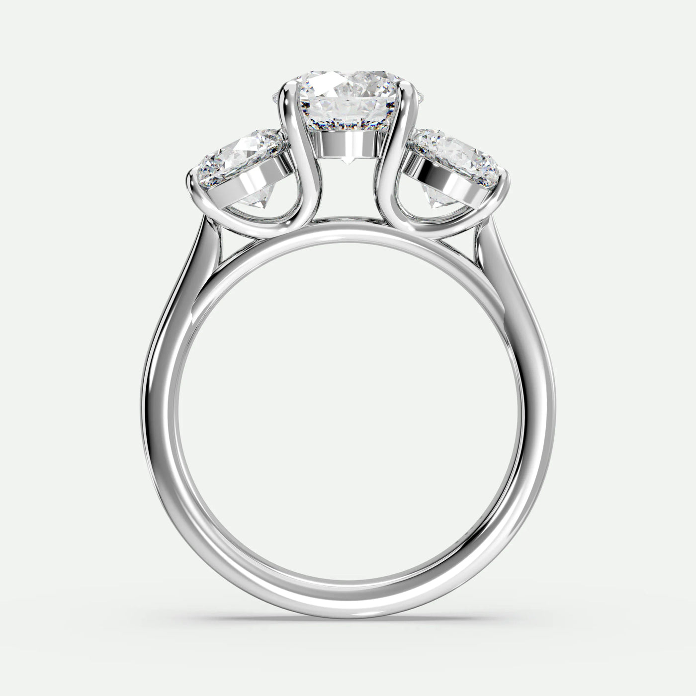 Round - Silver (White Gold)
