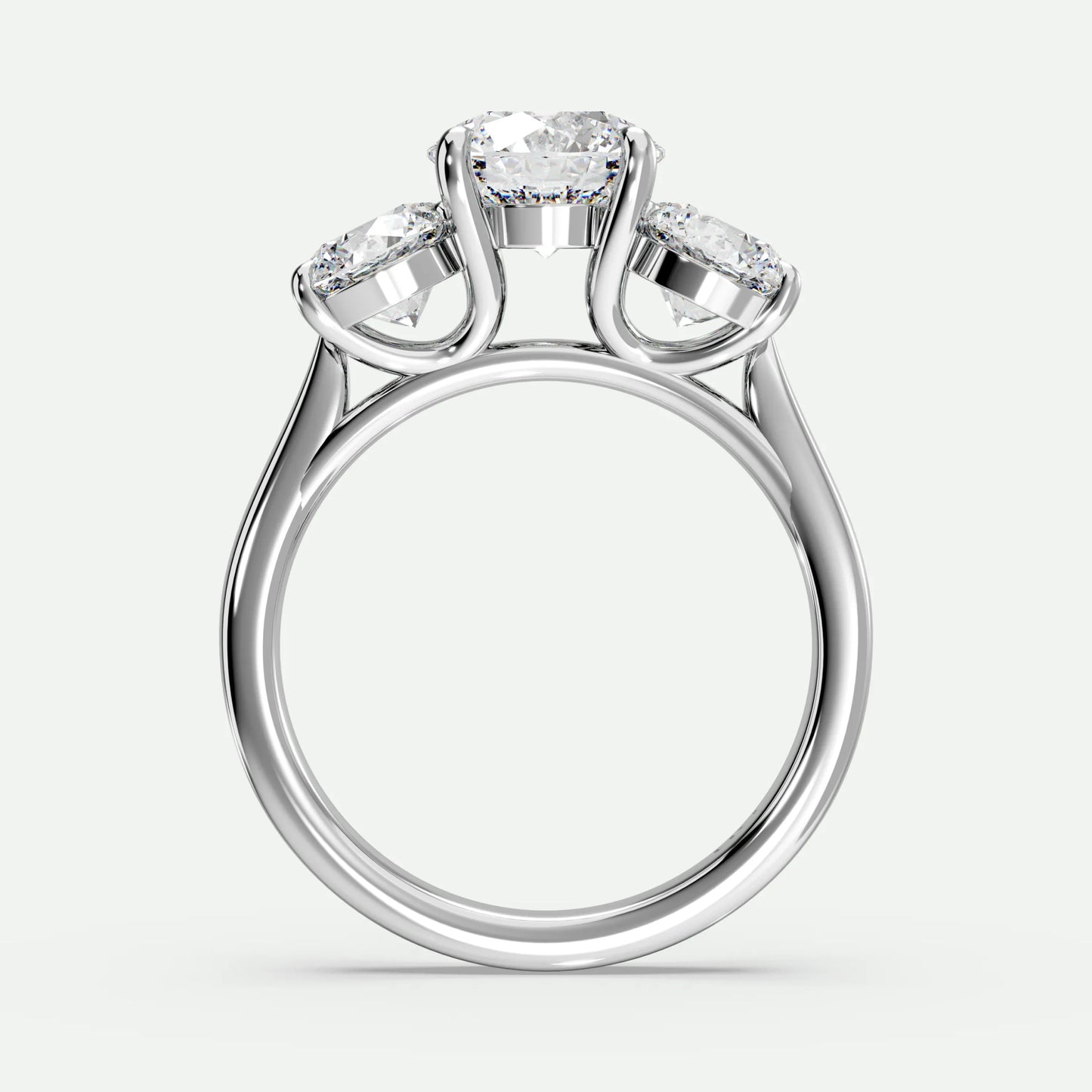Round - Silver (White Gold)
