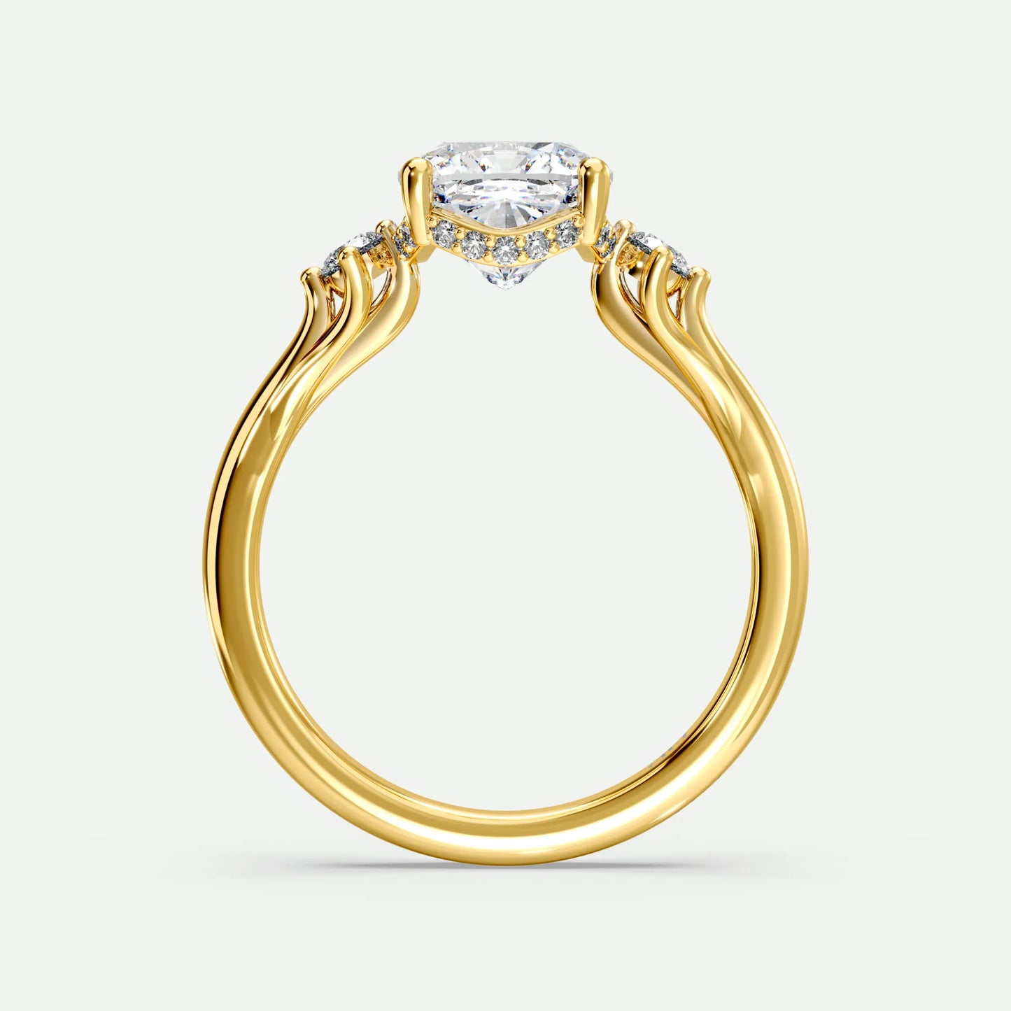 Cushion - Silver (Yellow Gold)