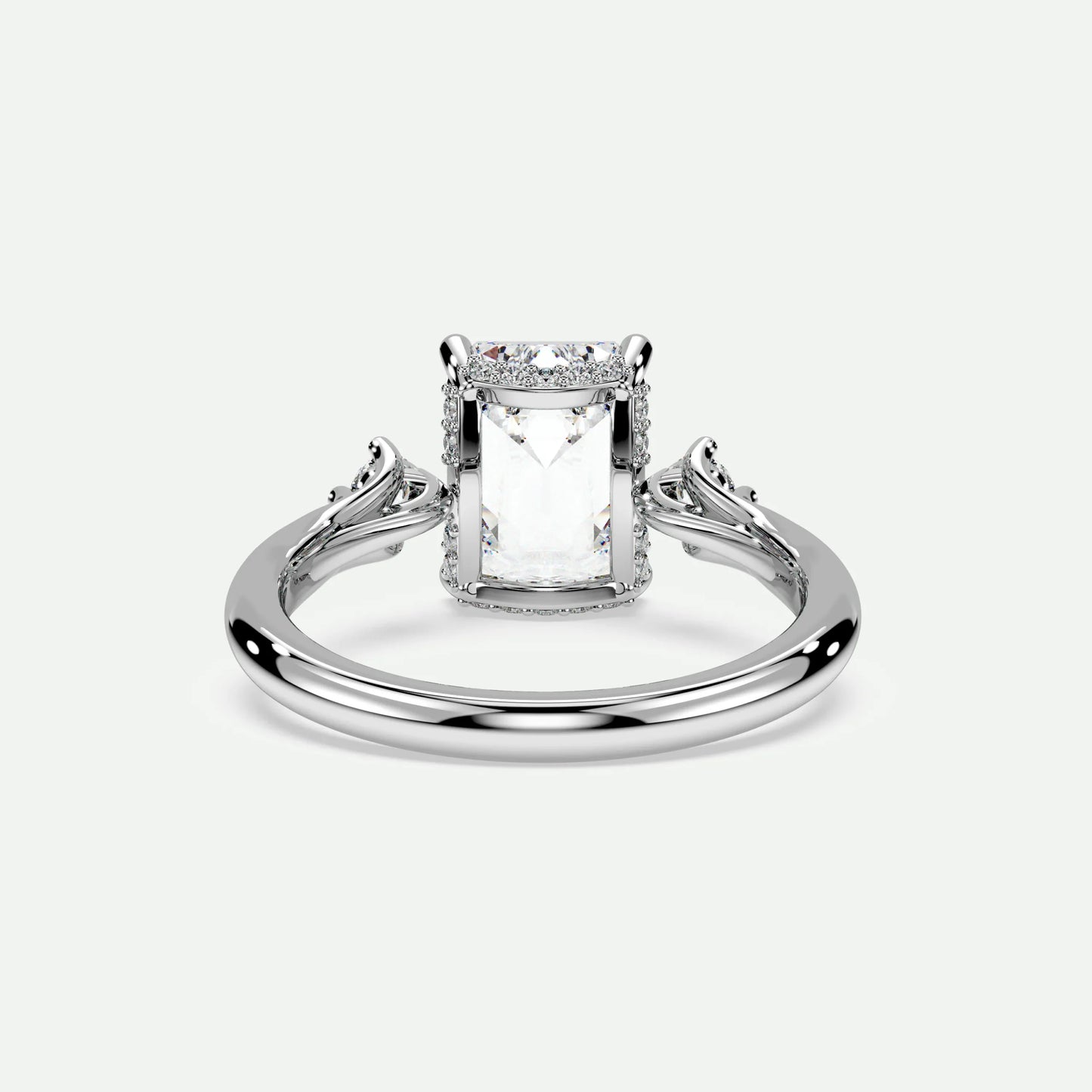Emerald - Silver (White Gold)