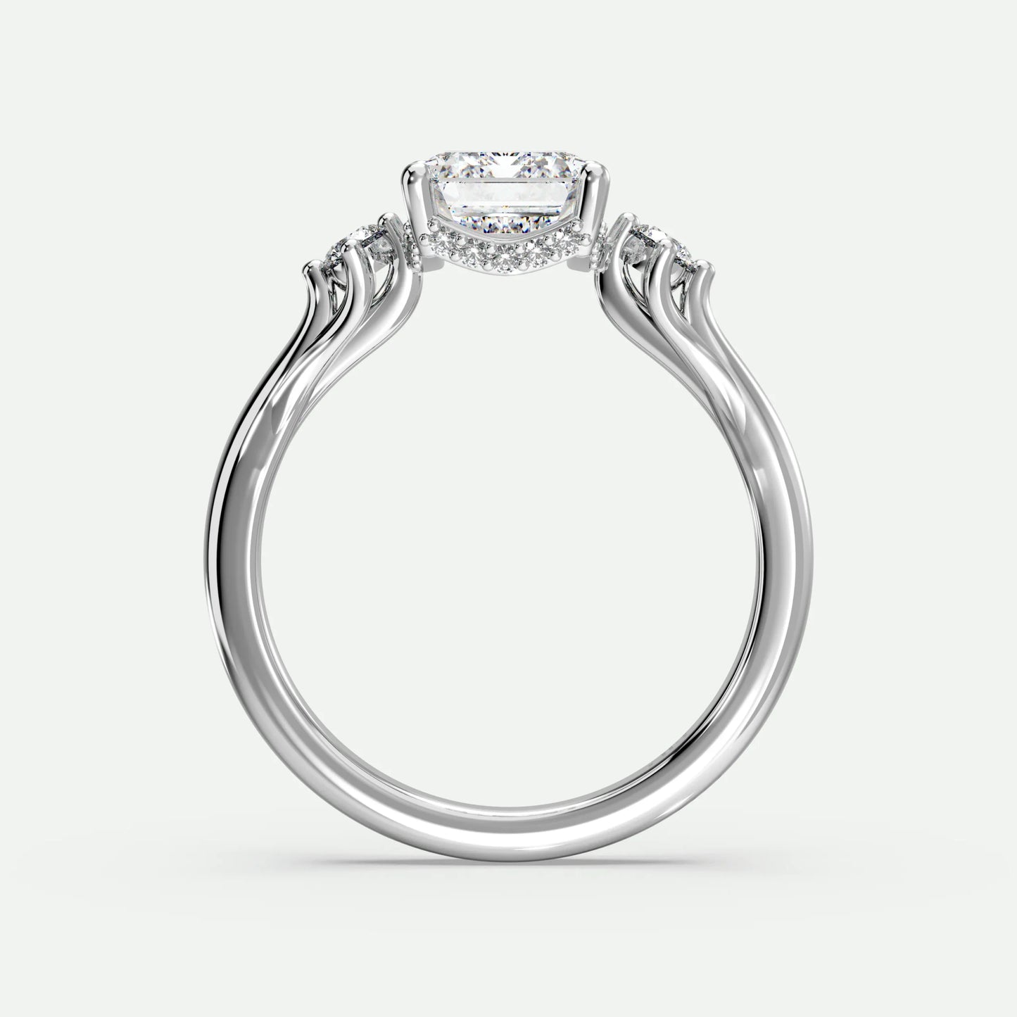 Emerald - Silver (White Gold)
