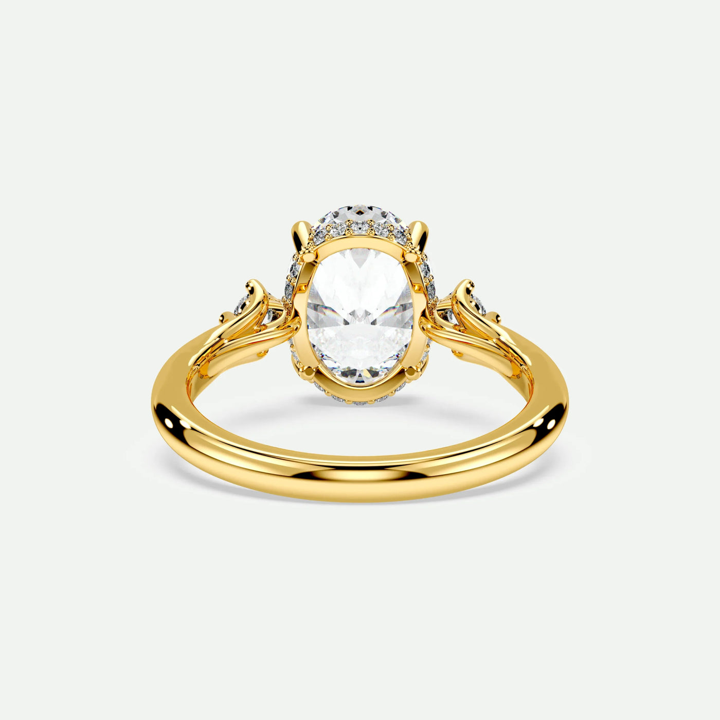 Oval - Silver (Yellow Gold)