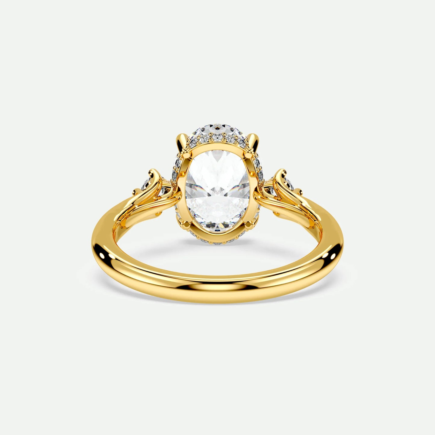 Oval - Silver (Yellow Gold)