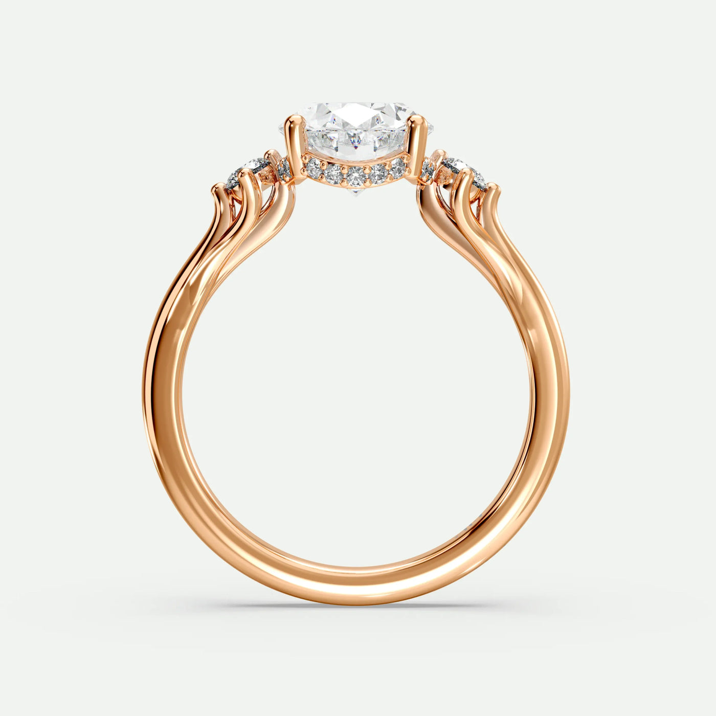 Oval - Silver (Rose Gold)