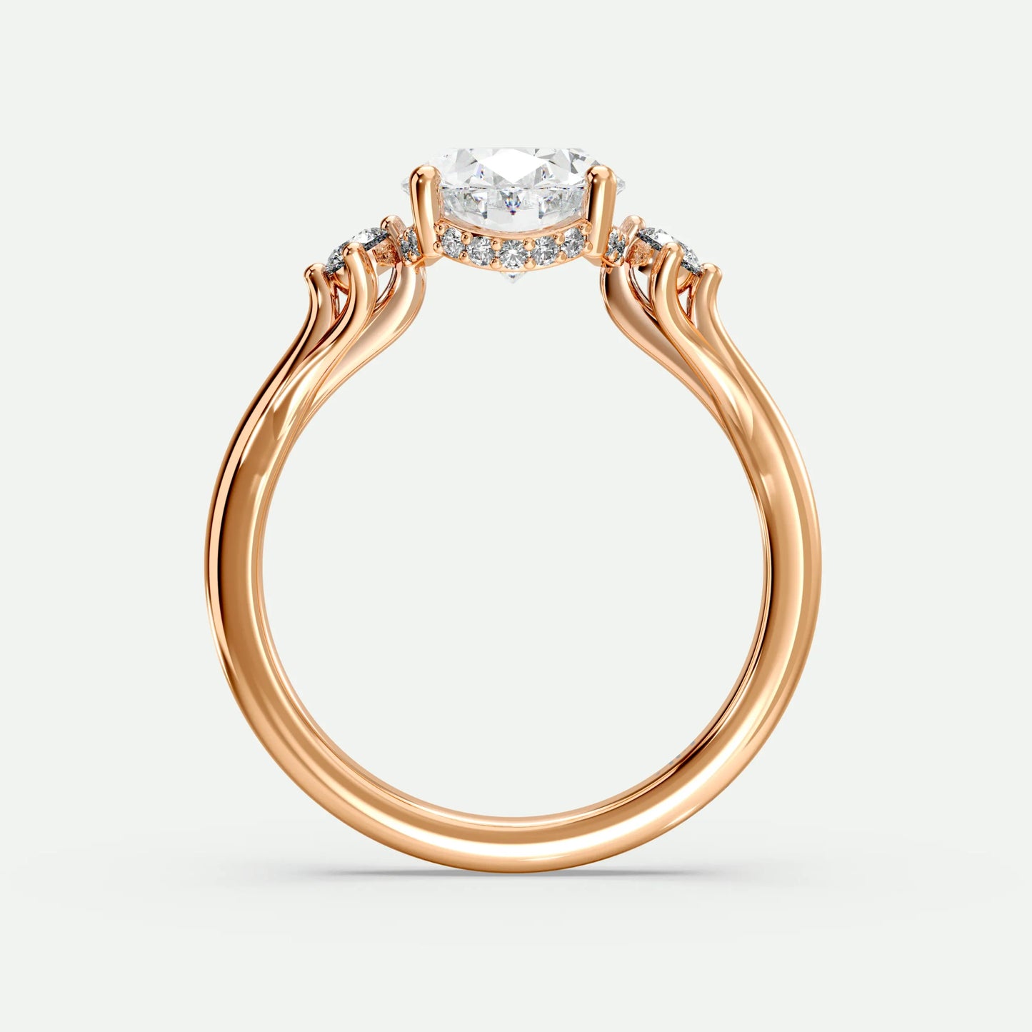 Oval - Silver (Rose Gold)