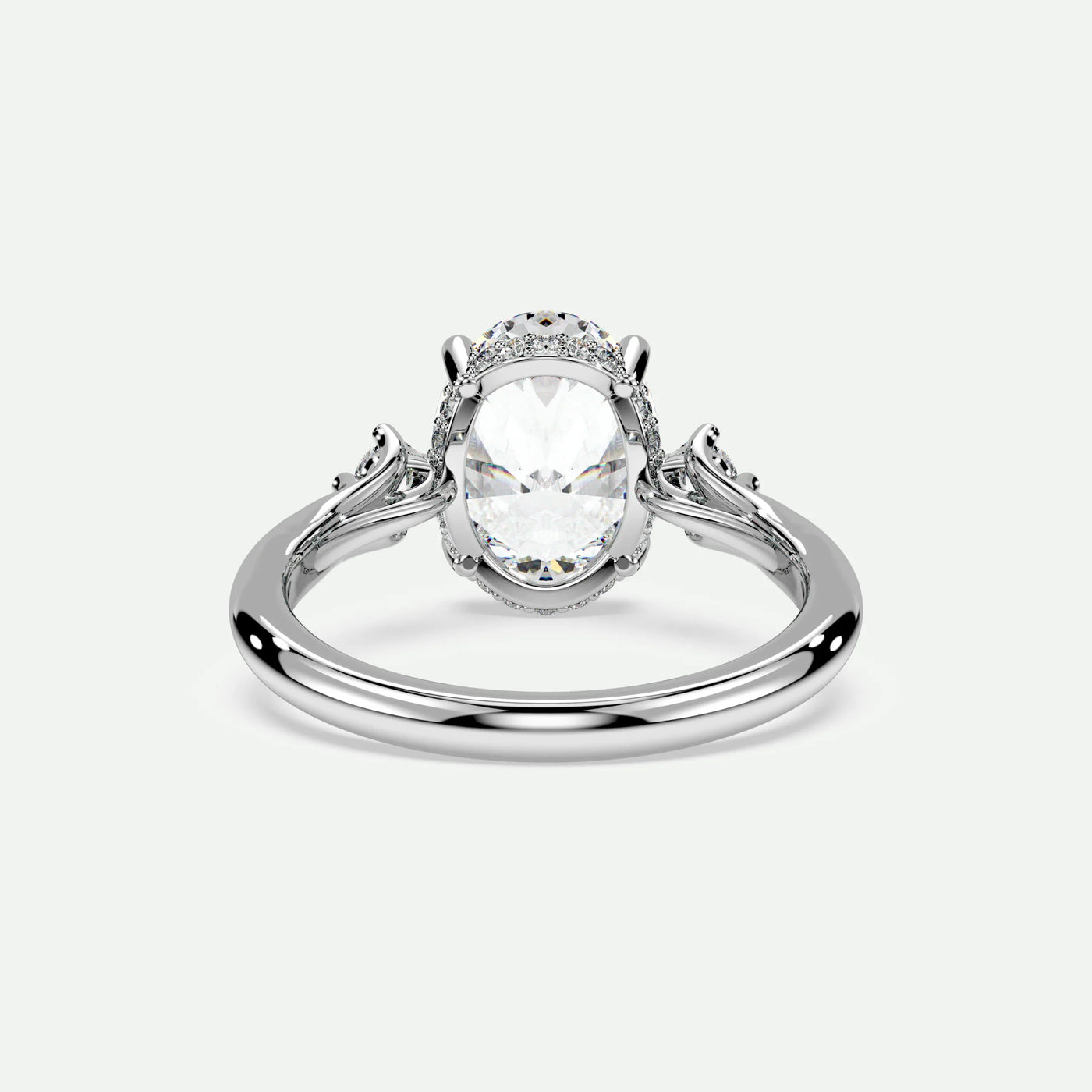 Oval - Silver (White Gold)