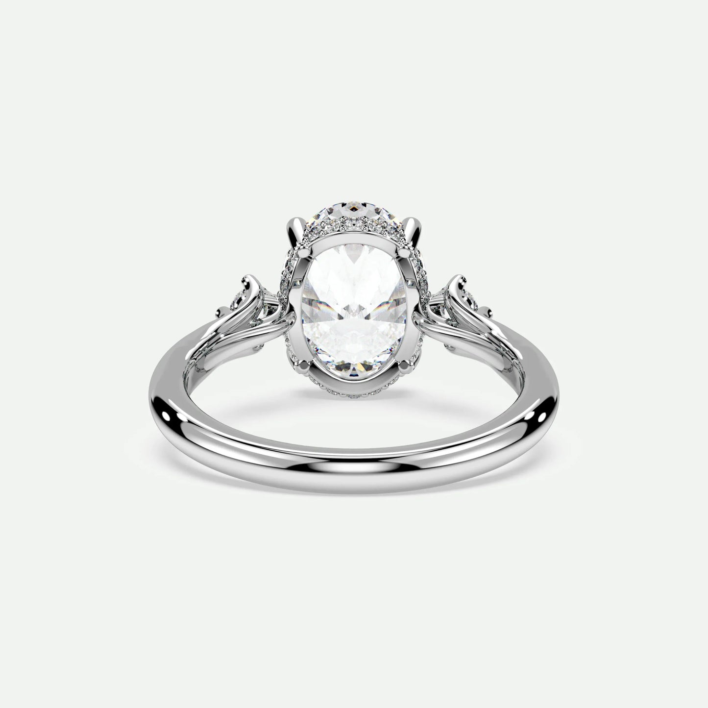 Oval - Silver (White Gold)