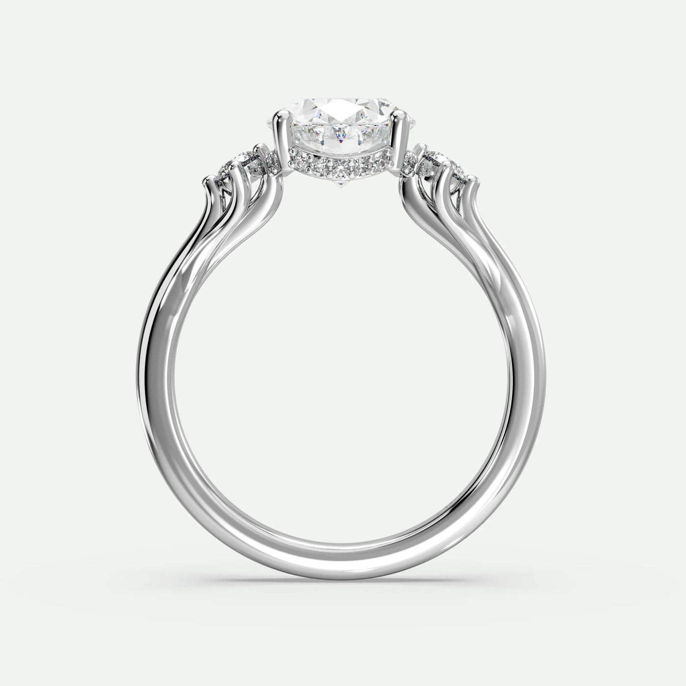 Oval - Silver (White Gold)