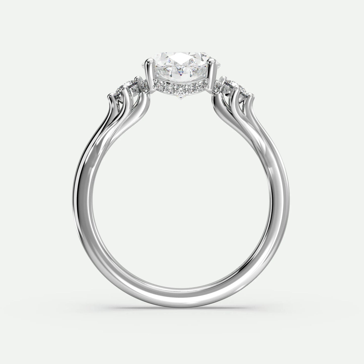 Oval - Silver (White Gold)