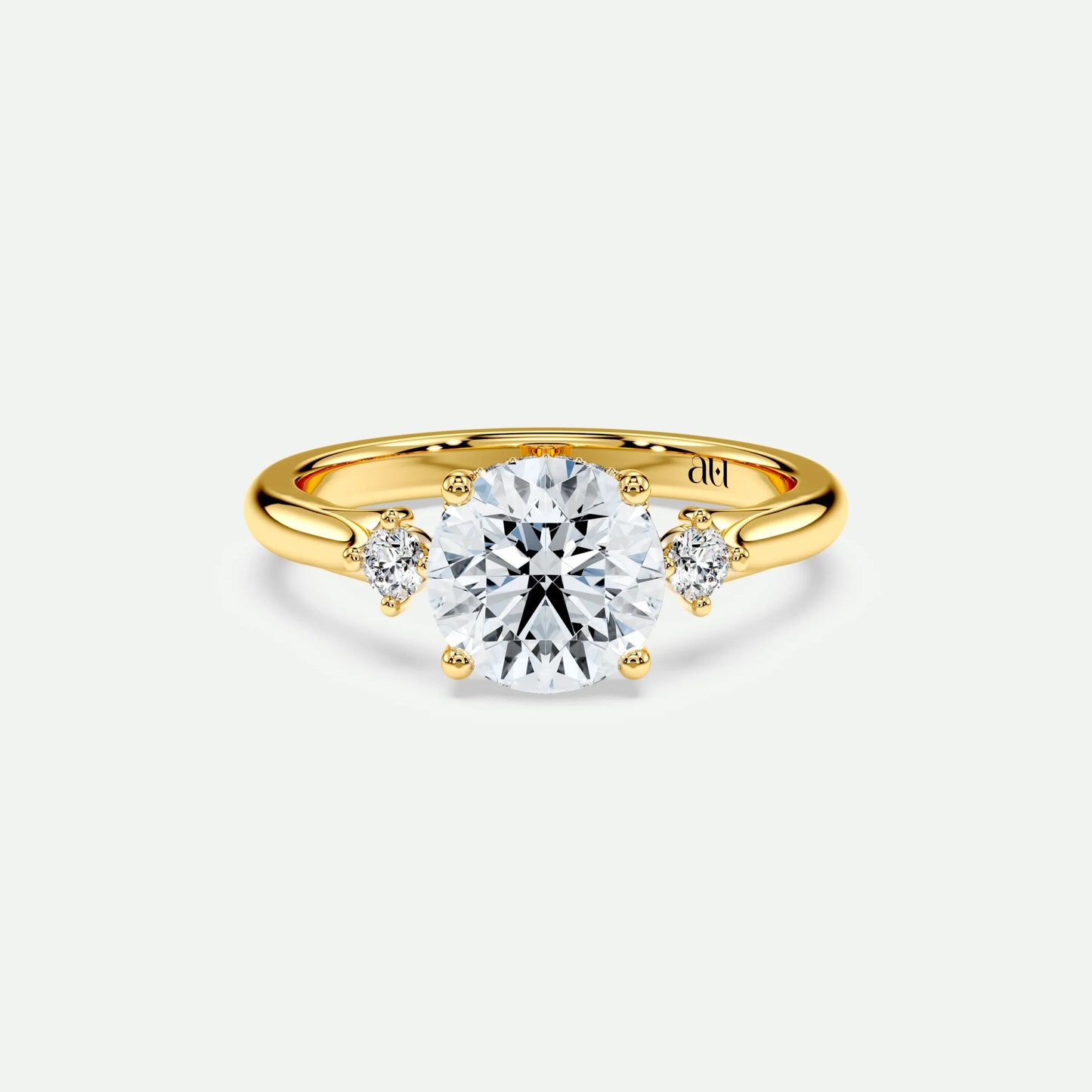 Round - Silver (Yellow Gold)