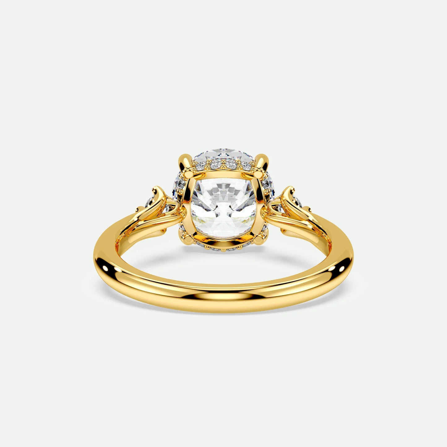 Round - Silver (Yellow Gold)
