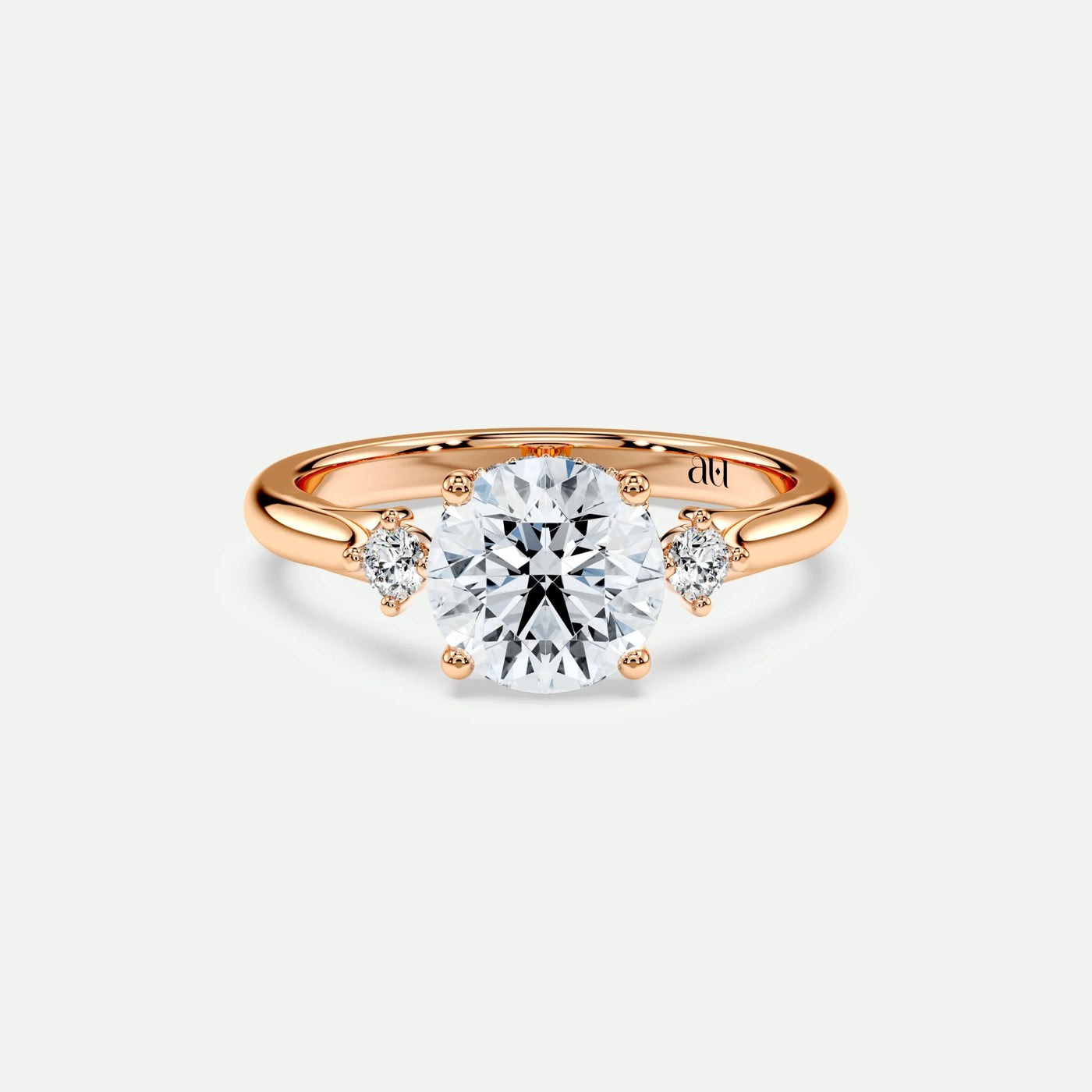 Round - Silver (Rose Gold)