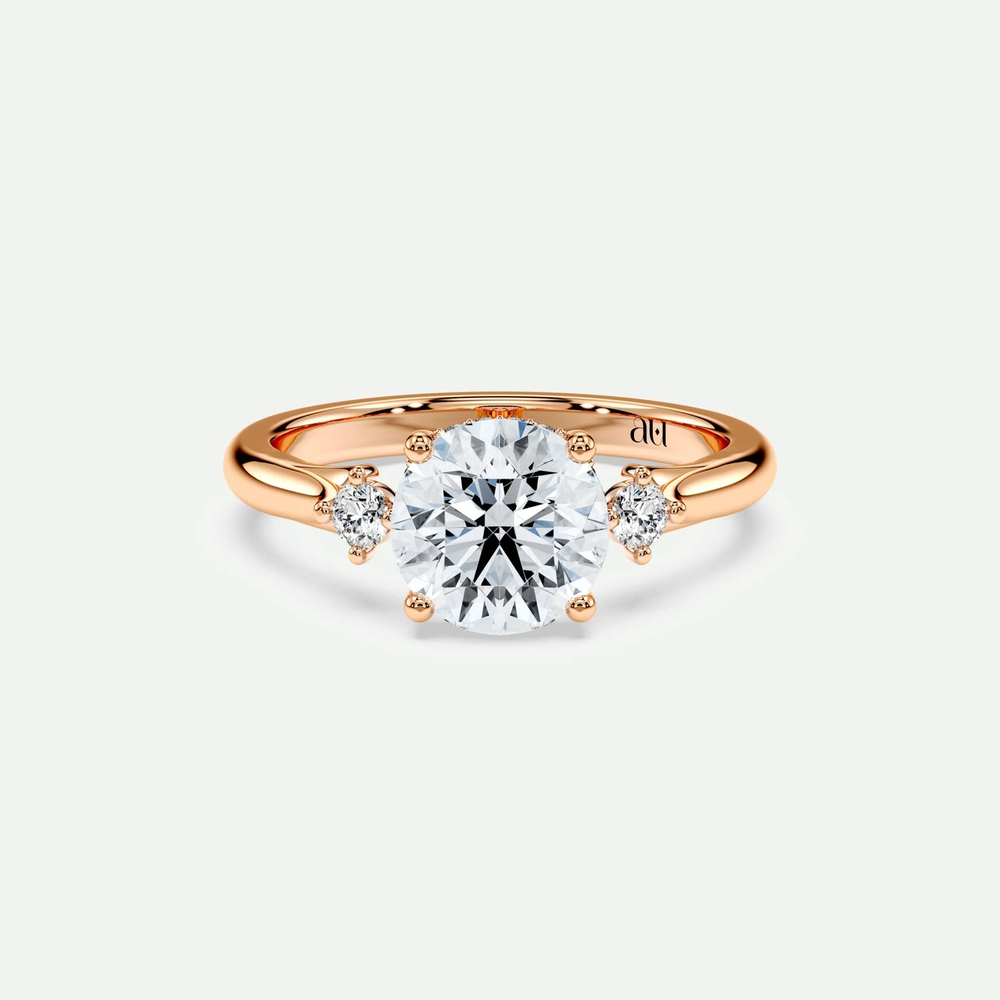 Round - Silver (Rose Gold)