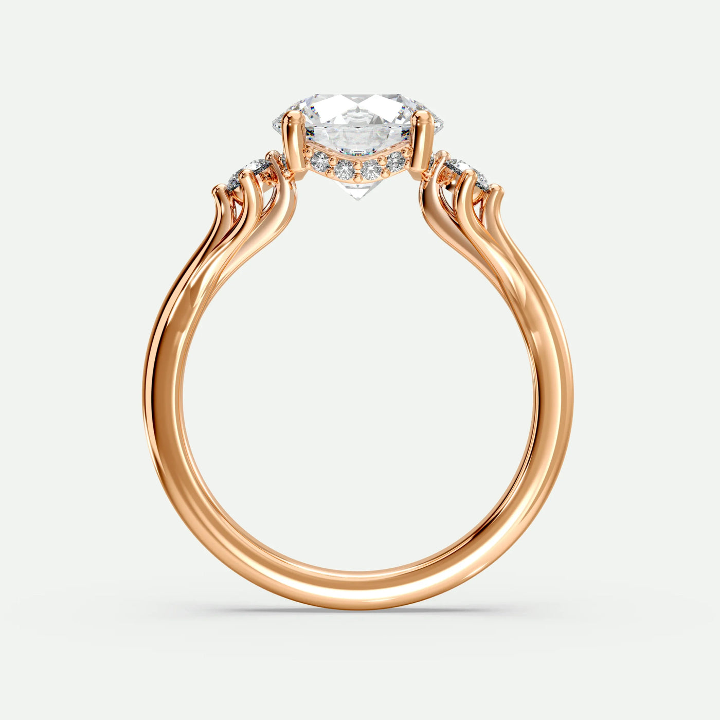 Round - Silver (Rose Gold)