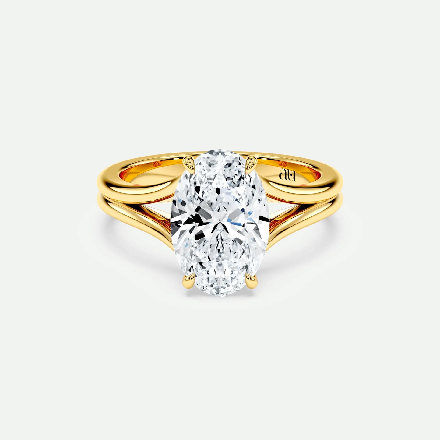 Oval - Silver (Yellow Gold)