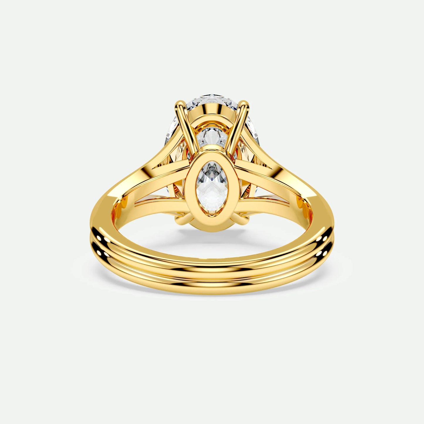 Oval - Silver (Yellow Gold)