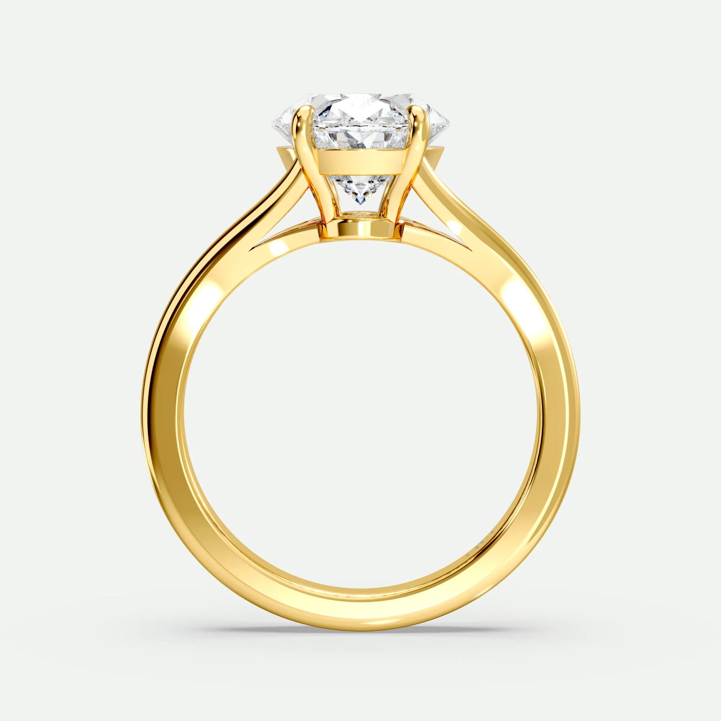 Oval - Silver (Yellow Gold)