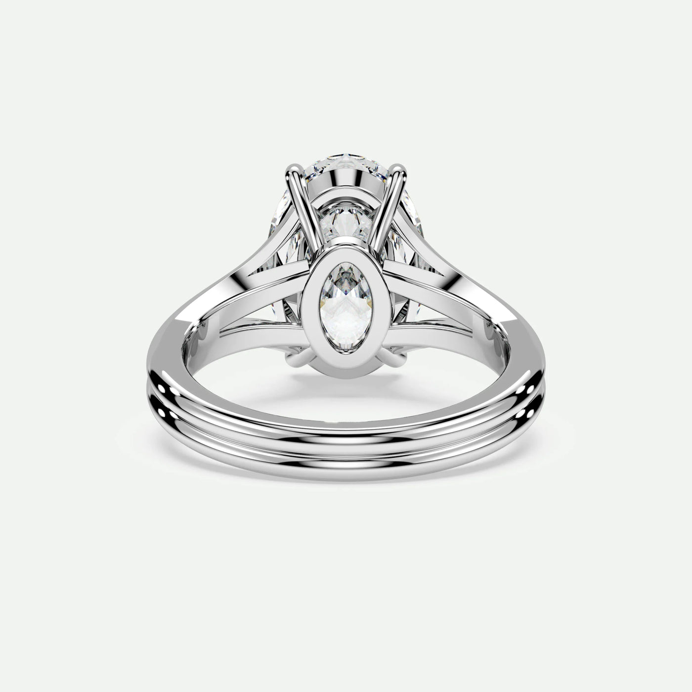 Oval - Silver (White Gold)