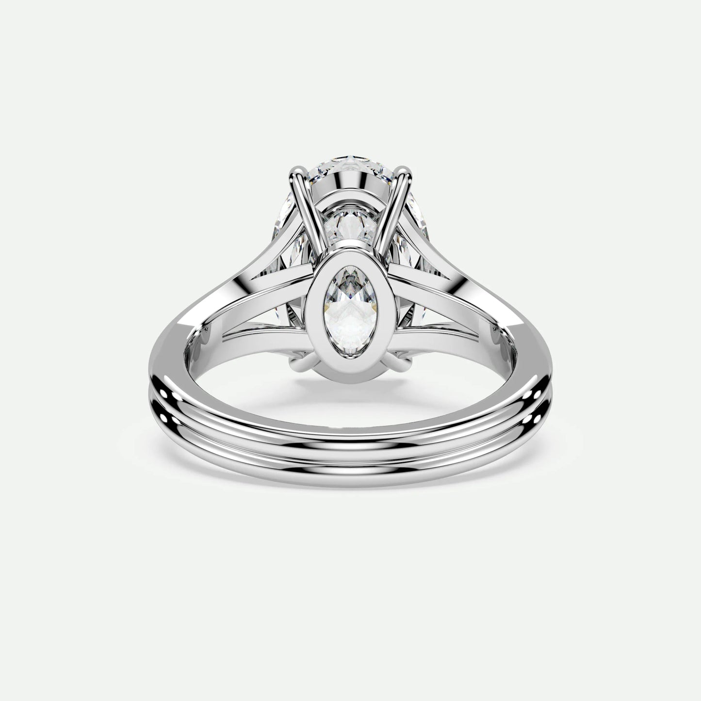 Oval - Silver (White Gold)
