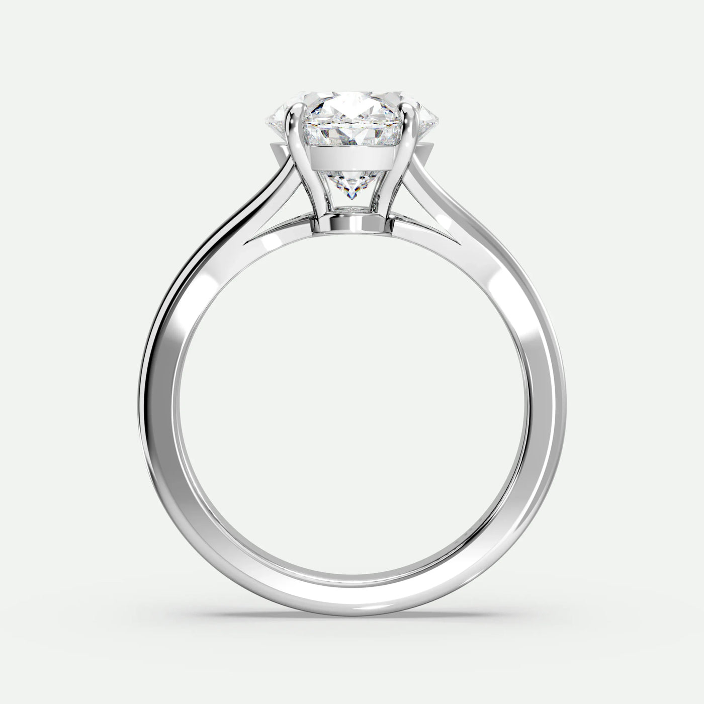 Oval - Silver (White Gold)