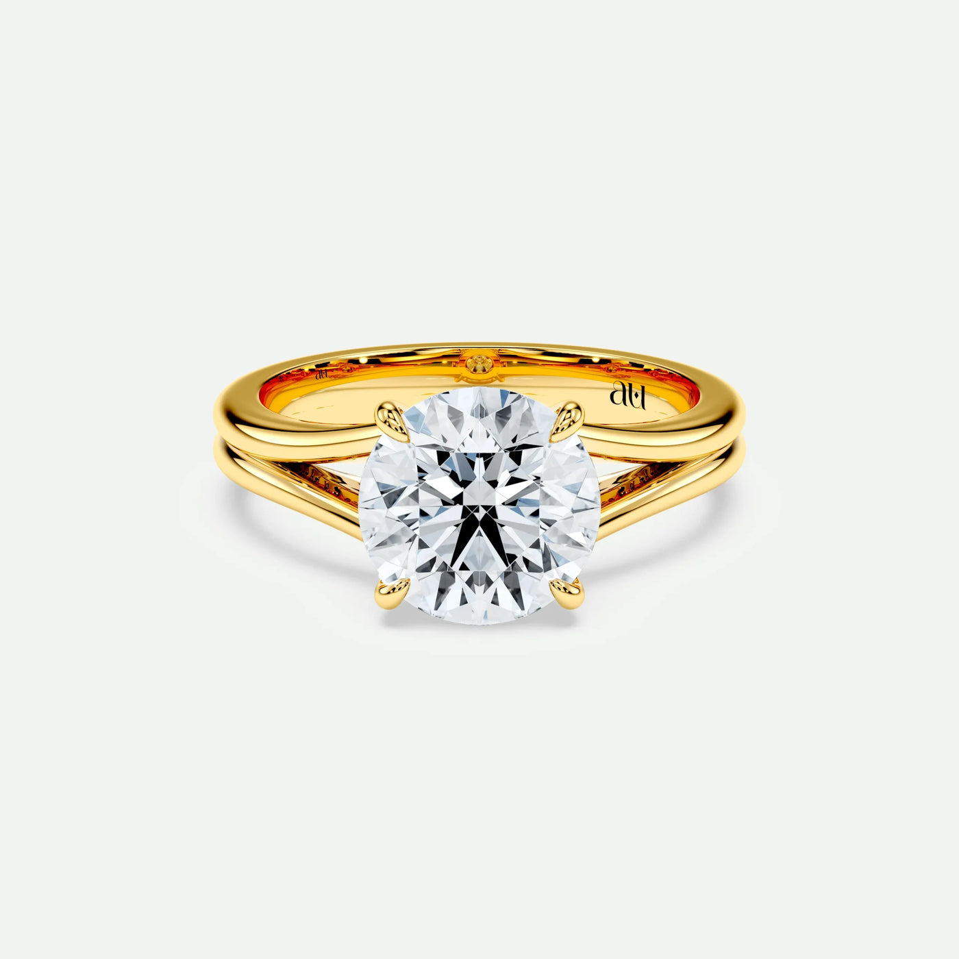 Round - Silver (Yellow Gold)