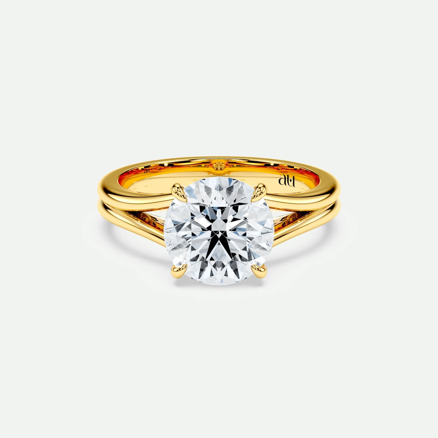 Round - Silver (Yellow Gold)