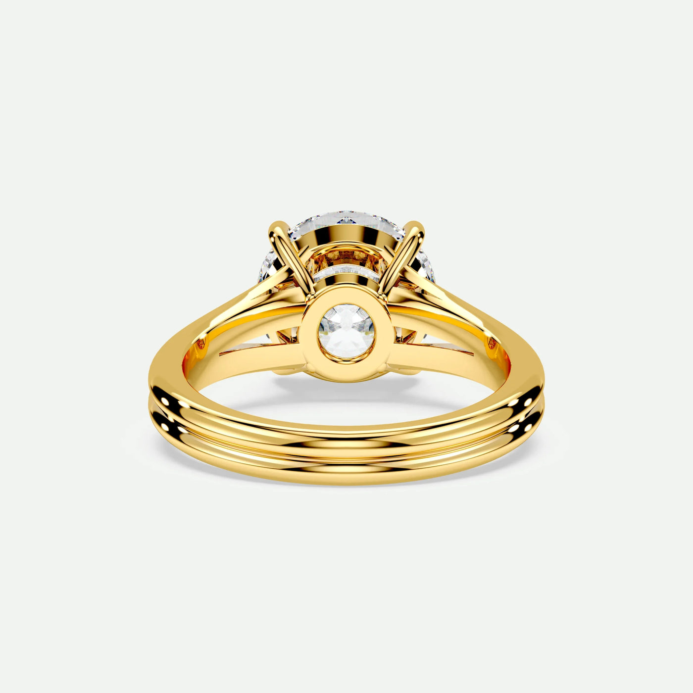 Round - Silver (Yellow Gold)