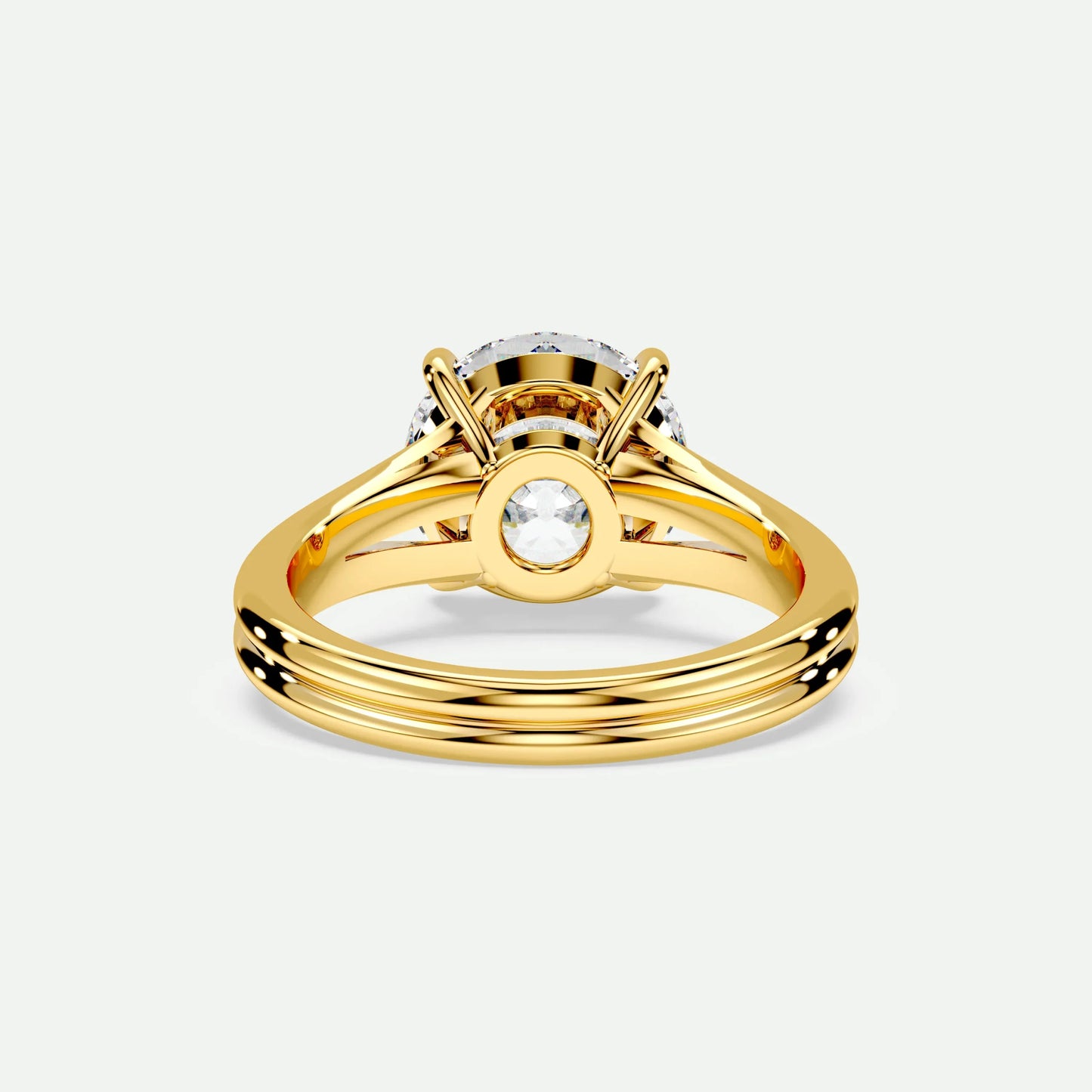 Round - Silver (Yellow Gold)
