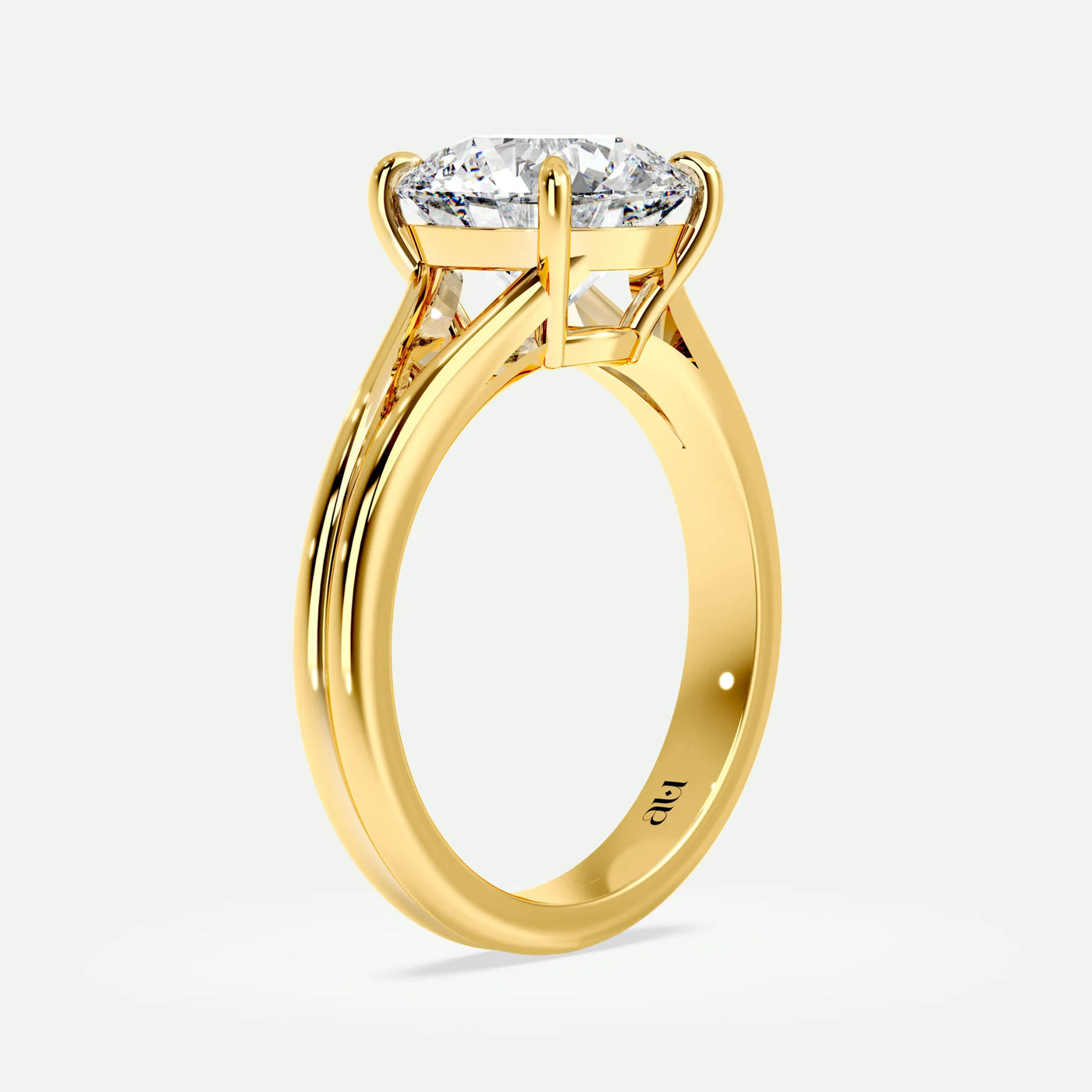 Round - Silver (Yellow Gold)